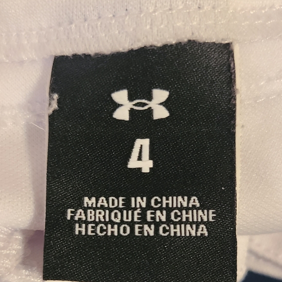 Under Armour Kids White Baseball Pants, Soccer Size 4 - Picture 3 of 3